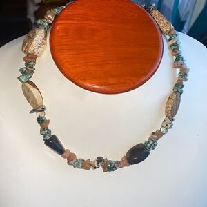 Semi Precious/Natural Stone Indian Agate & Other Stones Collar Necklace